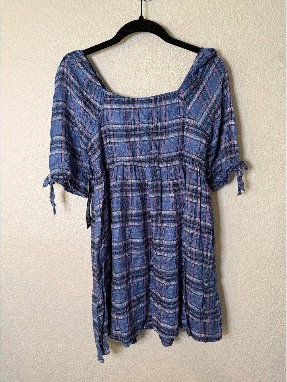 Trixxi Girl Large Blue Plaid Dress
